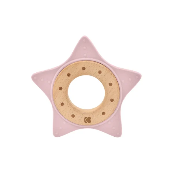 Anneau de dentition en silicone et bois - Kikkaboo