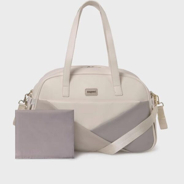 Sac de maternité gris poudré et beige - Mayoral