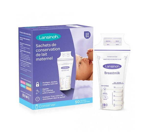 Lansinoh sachet de conservation de lait 50 Pcs