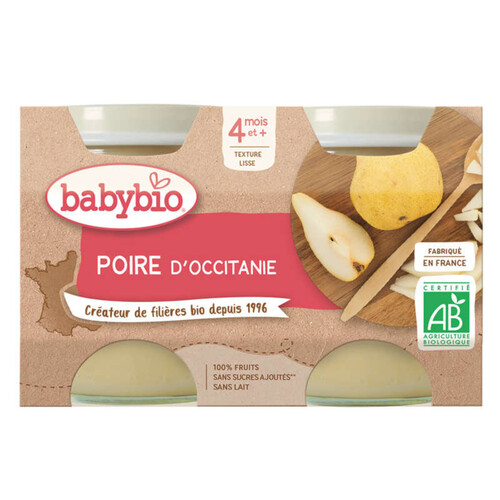 Petit Pot Poire 2*130G (Dès 4mois) - BabyBio