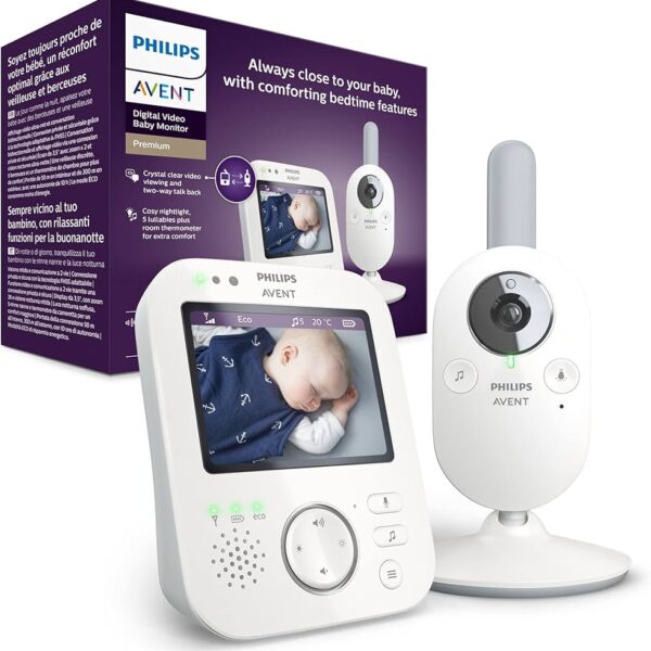 AVENT Philips Babyphone Vidéo Premium, écran LCD HD 3,5