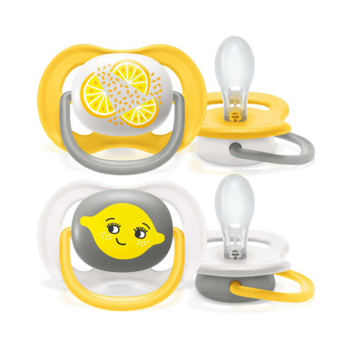 Lot 2 Sucettes ultra air Citron 6-18 Mois