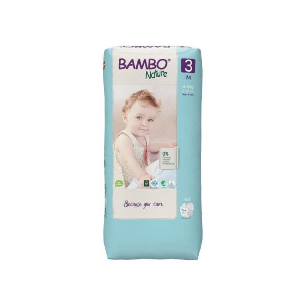 Couches écologiques 4-8kg Taille 3 / 52u - Bambo Nature