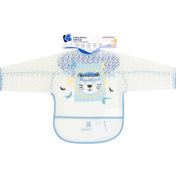 Bavoir à manches Bleu ramasse-miettes imperméable - Kikkaboo