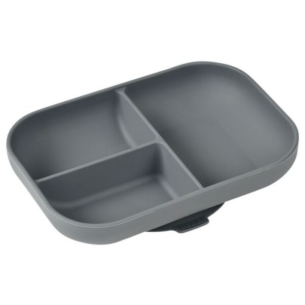 Assiette compartimentée silicone avec ventouse