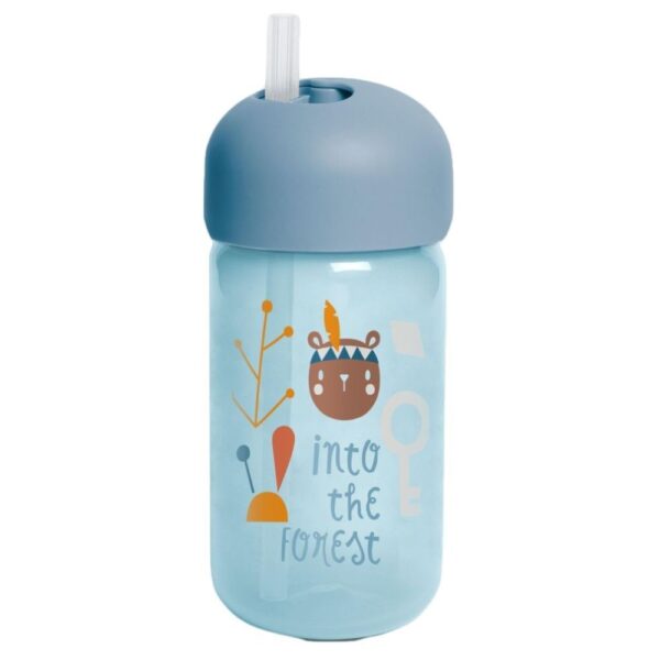 Tasse à paille Bleu 340ml 18+m – Suavinex