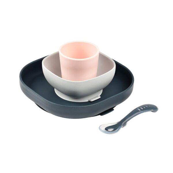 Set vaisselle silicone 4 pièces Night Blue