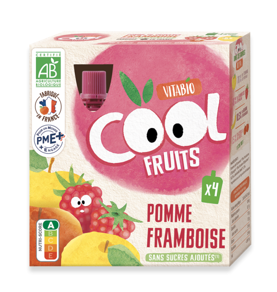 Vitabio Cool Fruits Pomme Framboise 4X90G - BabyBio