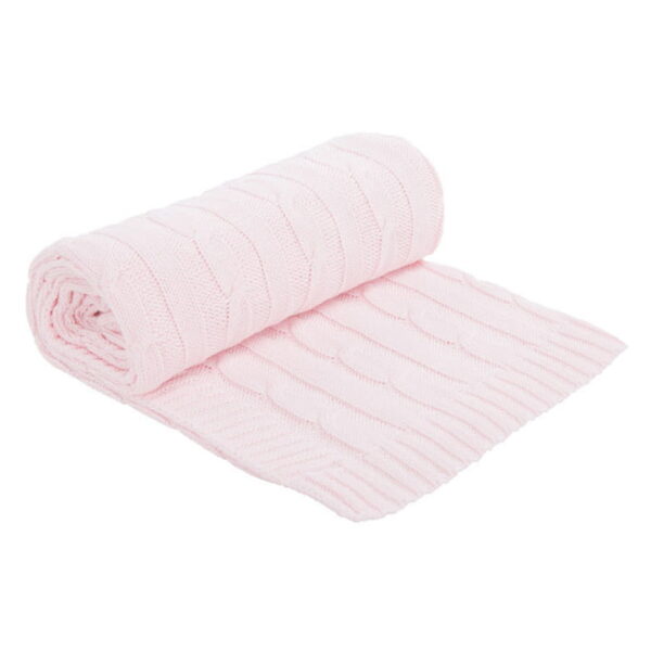 Couverture tricotée Rose