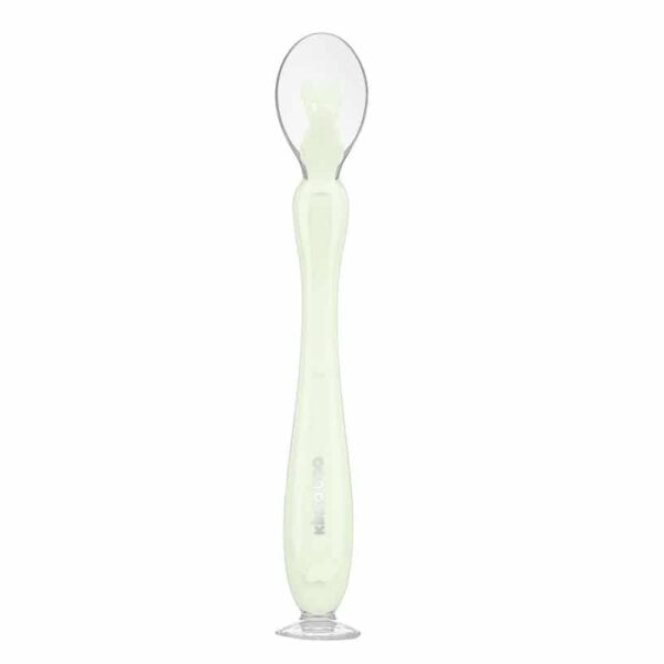 Cuillère en silicone avec ventouse - Vert