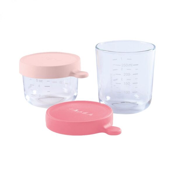 Lot 2 portions verre 150/250 ml Rose