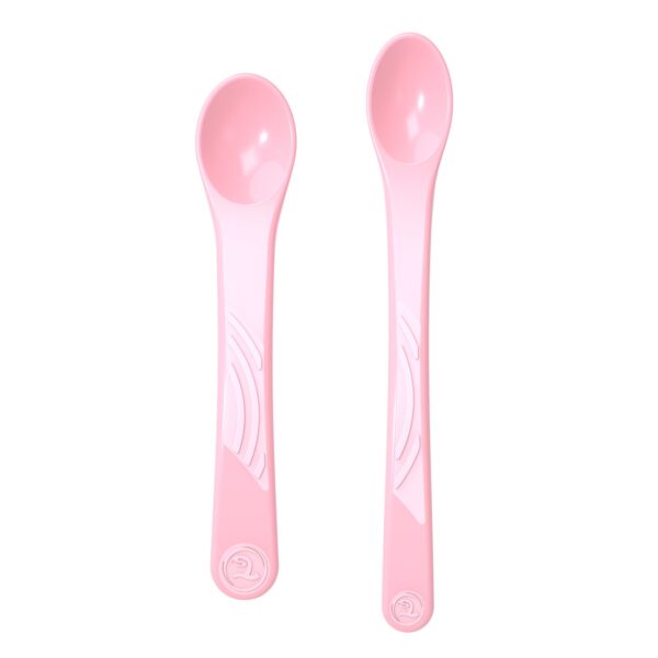 Lot de 2 cuillères d'apprentissage  4m+ Rose - Twistshake