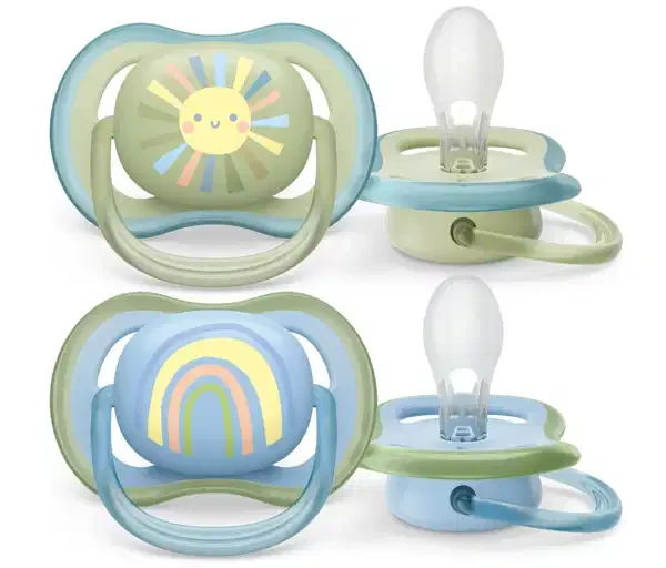 Lot 2 Sucettes ultra air Soleil Bleu 0-6 Mois