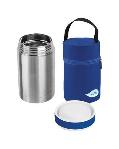 Thermos En Acier Inoxydable 500ml Avec Sac De Transport Bleu – Nuvita