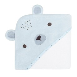 Cape de bain à Capuche 90/90 cm Ours Bleu