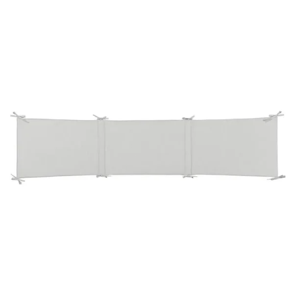 Tour de lit coton 180x40cm Gris
