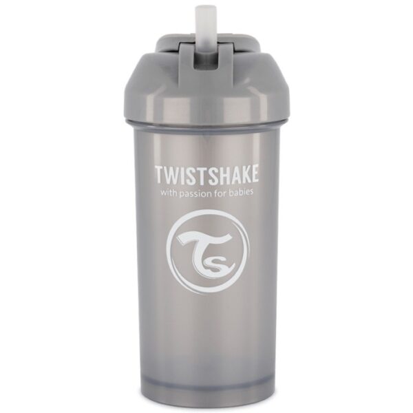 Gourde à paille 360 ml 6m+ Gris pearl - Twistshake