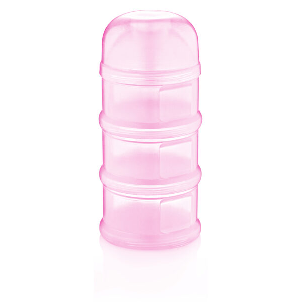 Boite doseuse lait en poudre 3 couches Rose - Babyjem