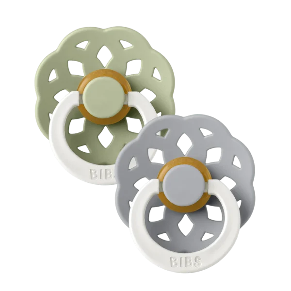 Bibs Lot de 2 Sucettes Boheme sage glow / cloud glow 6-18 mois
