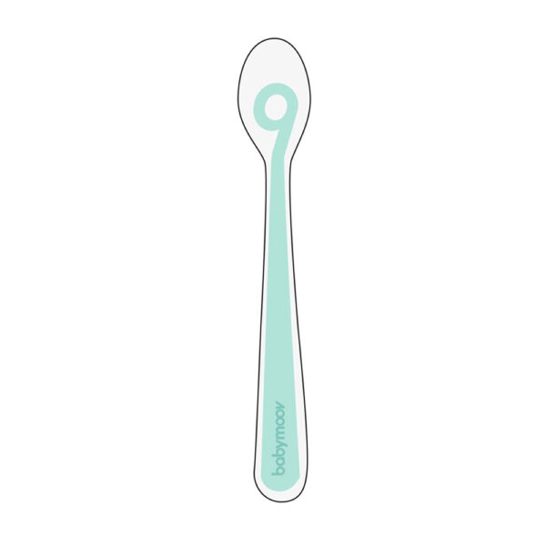 Cuillère bébé 1er âge en silicone Azur -  Babymoov