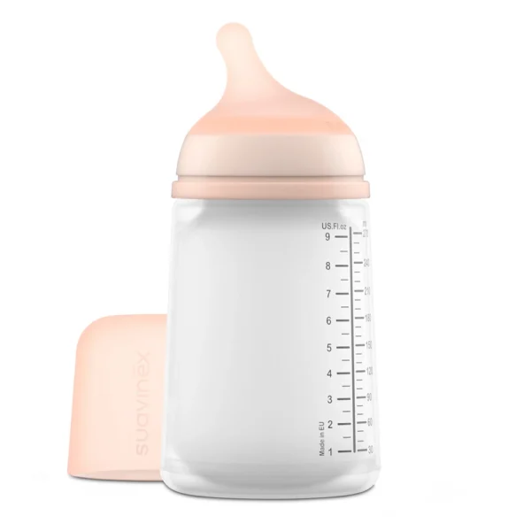 Biberon Anti Colique Zero Zero, avec Tétine Spécial Allaitement 270 ml  – Suavinex