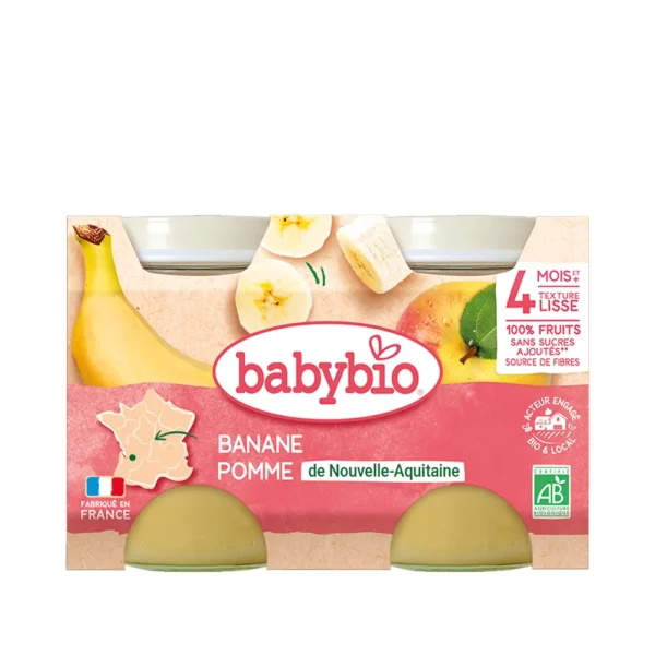 Petit Pot pomme banane 2*130G (Dès 4mois) – BabyBio