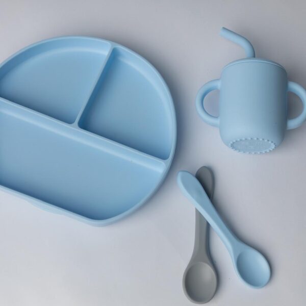 Coffret repas en silicone Bleu - 6 mois et plus - Yummy