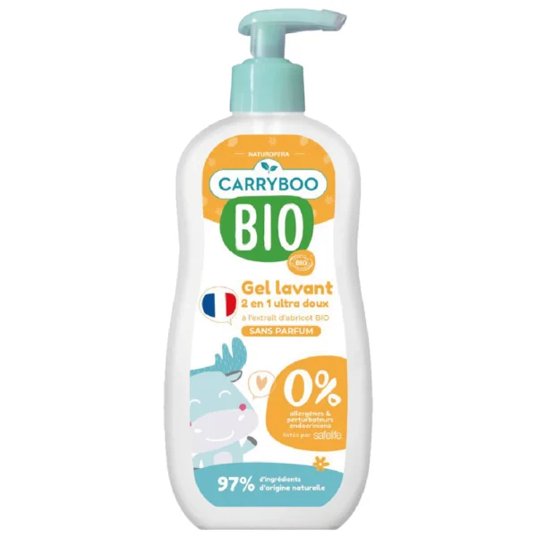 Gel lavant 2 en 1 ultra doux Abricot - Carryboo