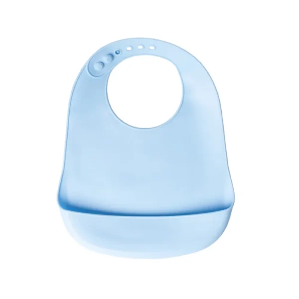 Bavoir en silicone avec poche 4m+ Bleu - Yummy