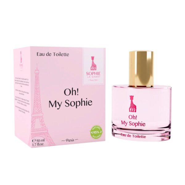 Eau de Cologne Spray Parfum Naturel, Vegan - Ma petite cologne fille 50 ml - Sophie la girafe