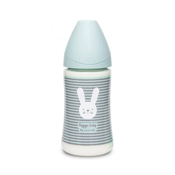 Biberon Rabbit 0 mois et plus 270 ml Rose  – Suavinex
