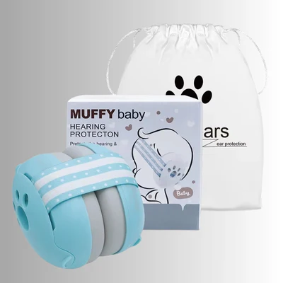 Casque de Protection Anti-Bruit - Ajustable avec Housse - bleu
