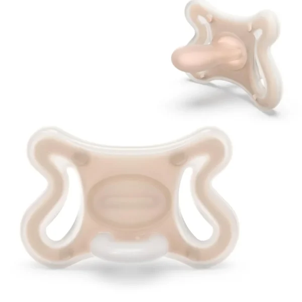 Sucette bébé Zero Zero en silicone avec tétine physiologique SX Pro (-2-2 mois), Fair - Suavinex