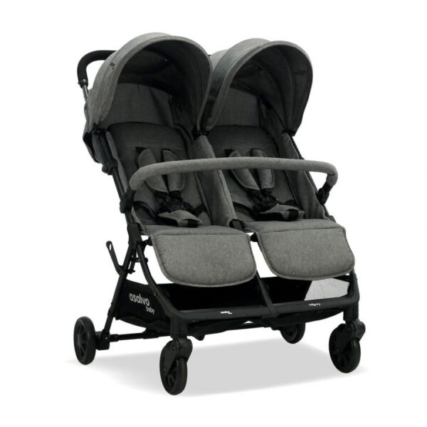 Poussette Henry double twin Gris - Asalvo