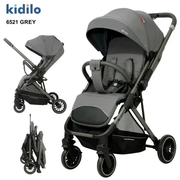 Poussette pour bébé Gris - Kidilo