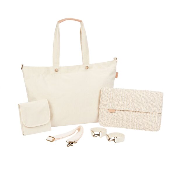Sac à langer tote bag bloom cream - Babymoov