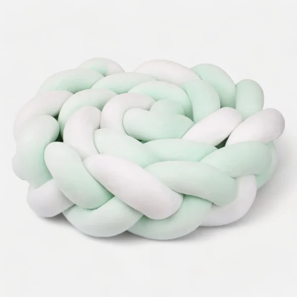Tour de lit tressé pour bébé Mint