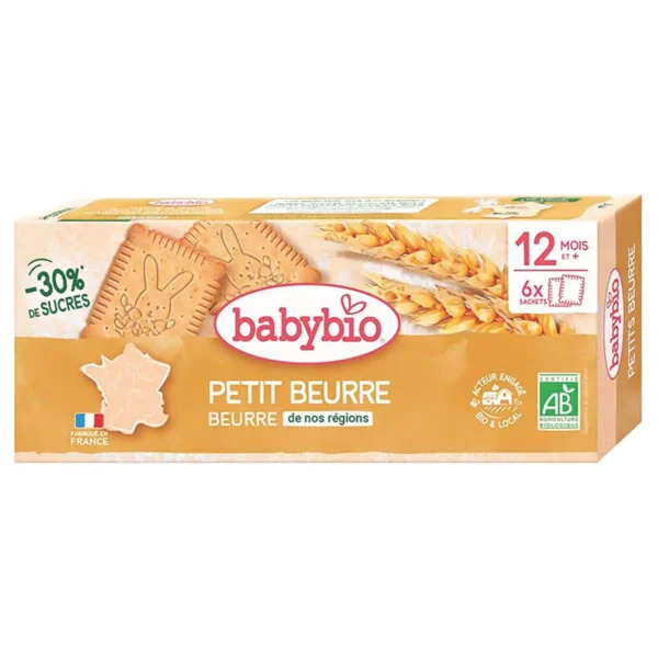 Biscuits Petits Beurre Réduit 12m+ - BabyBio