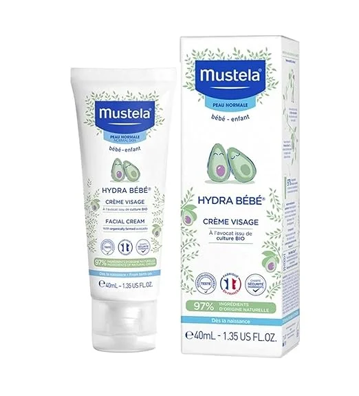 Crème visage Mustela Hydra Bébé à l'avocat naturel – 40 ml - Mustela
