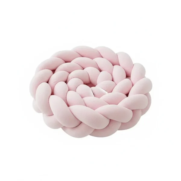 Tour de lit tressé pour bébé Rose