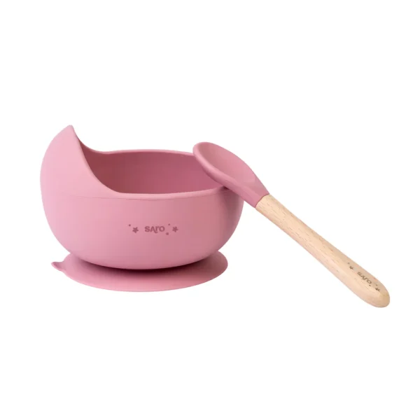 Bol et cuillère nordic rose  - Saro