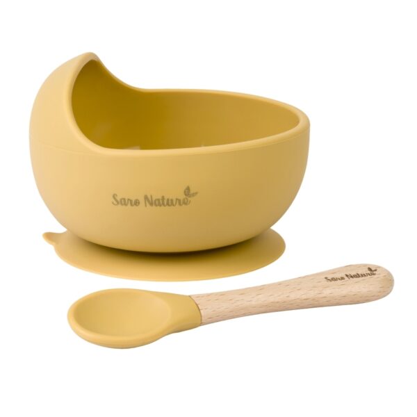 Bol et cuillère nordic moutard  - Saro