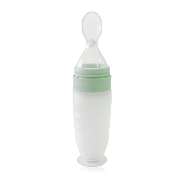 Biberon de 90 ml avec cuillère distributrice en silicone - Mammia