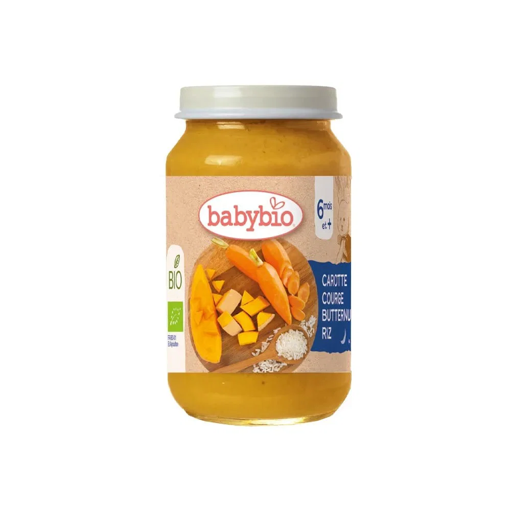 Babybio-Pot-Legumes-Bonne-Nuit-Carotte-Butternut-et-Riz