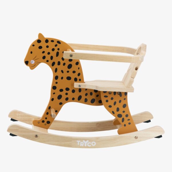 Animal a bascule leopard en bois +12 - tryco